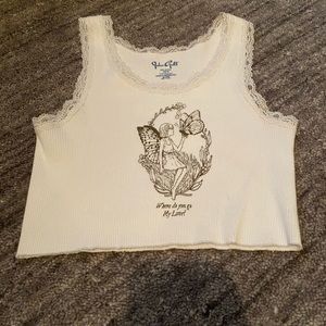 brandy melville lace tank never worn in perfect condition
